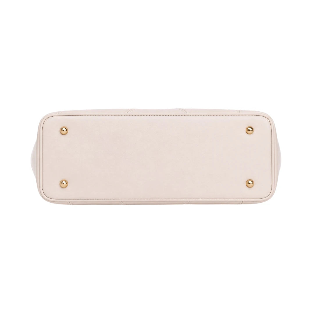 Vaset Elegant White Leather Handbag for Women